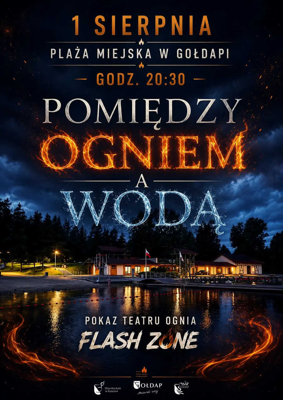Ogień spotka wodę. UM w Gołdapi zaprasza na pokaz ognia