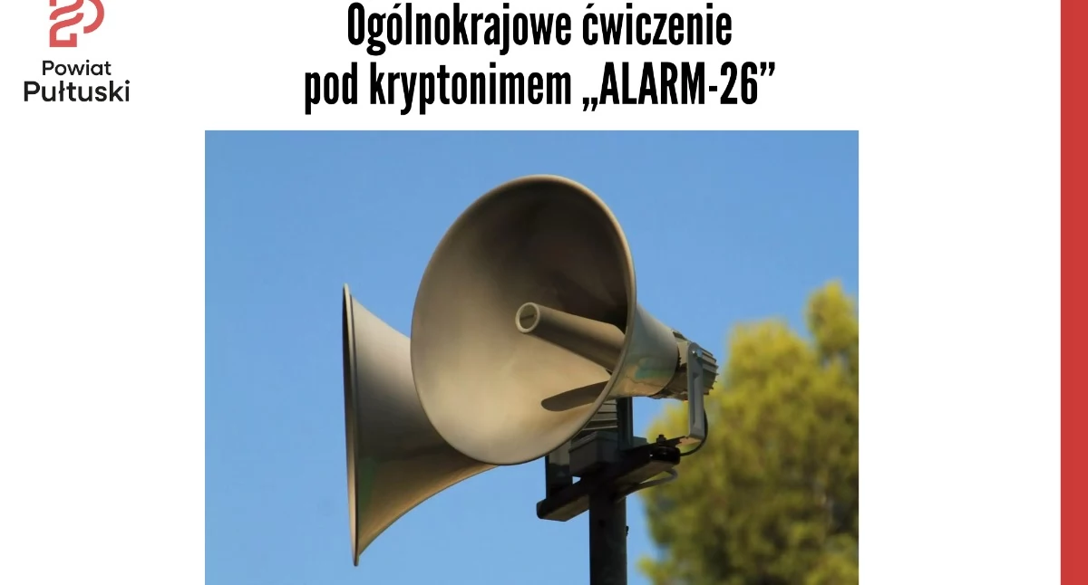 Ogólnokrajowe ćwiczenie pod kryptonimem ALARM-26