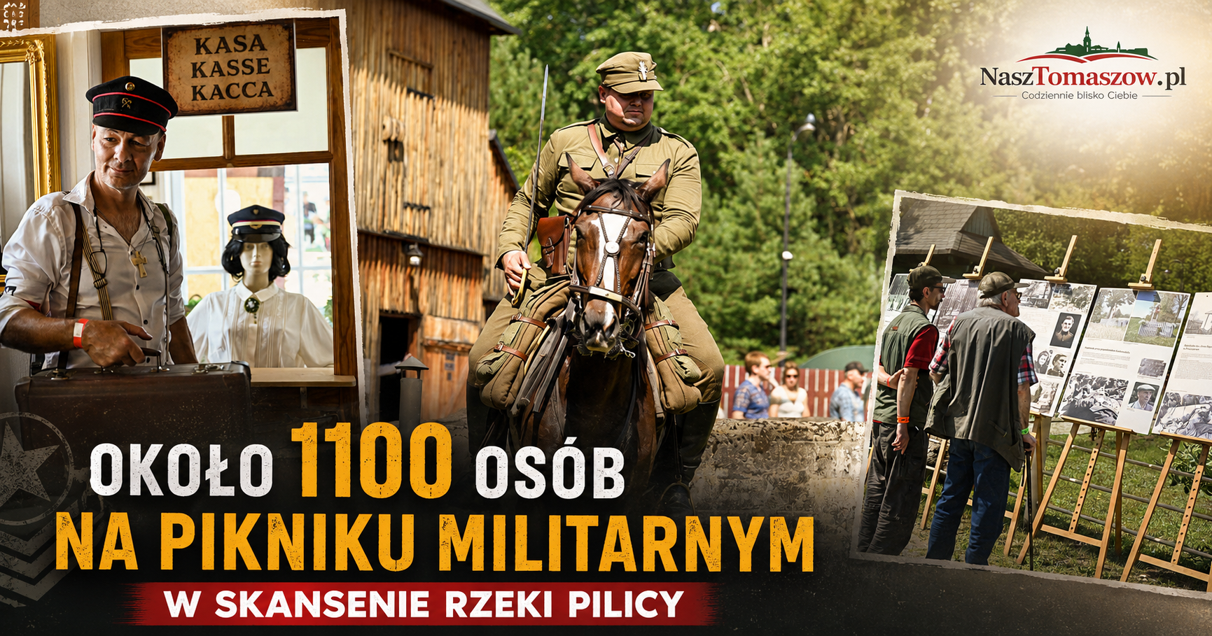 Około 1100 osób na pikniku militarnym w Skansenie Rzeki Pilicy