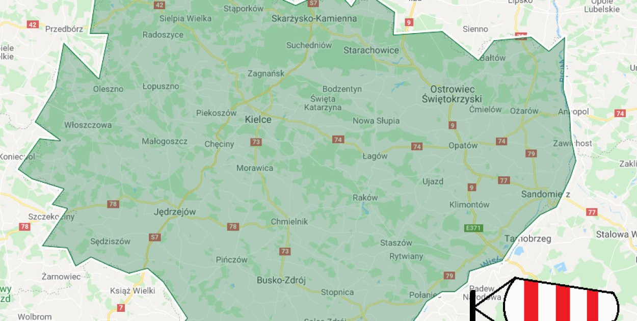 Ostrzeżenie pierwszego stopnia dla miejscowości Końskie i dla okolic