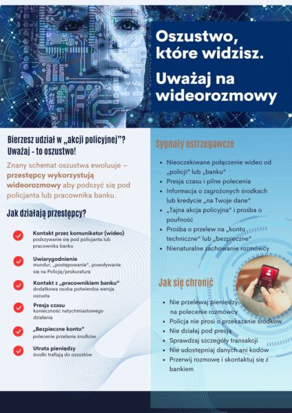 Oszuści dzwonią z kamerą. Podszywają się pod policjantów i bankowców