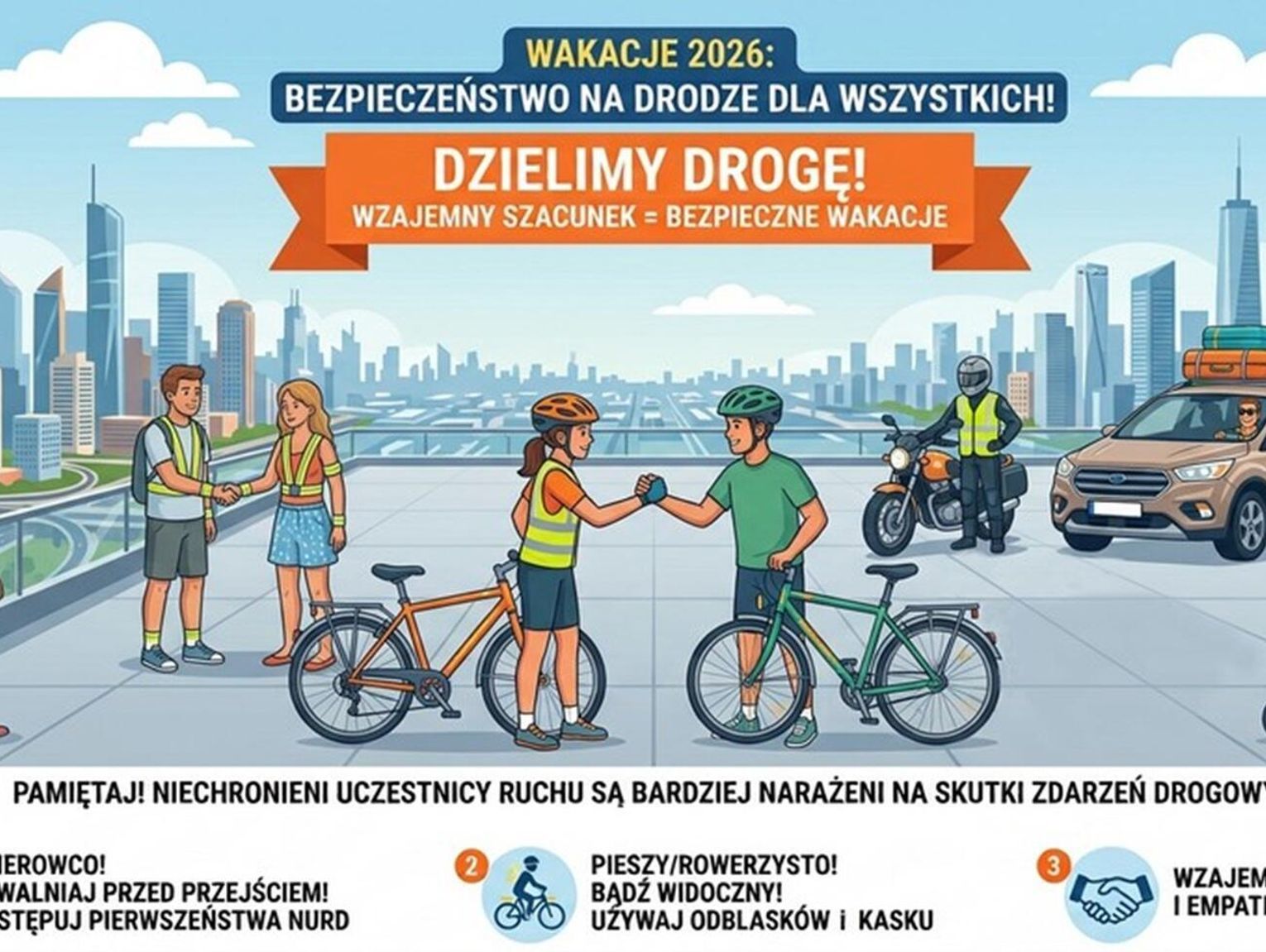 Pamiętaj - uwaga i szacunek na drodze ratują życie