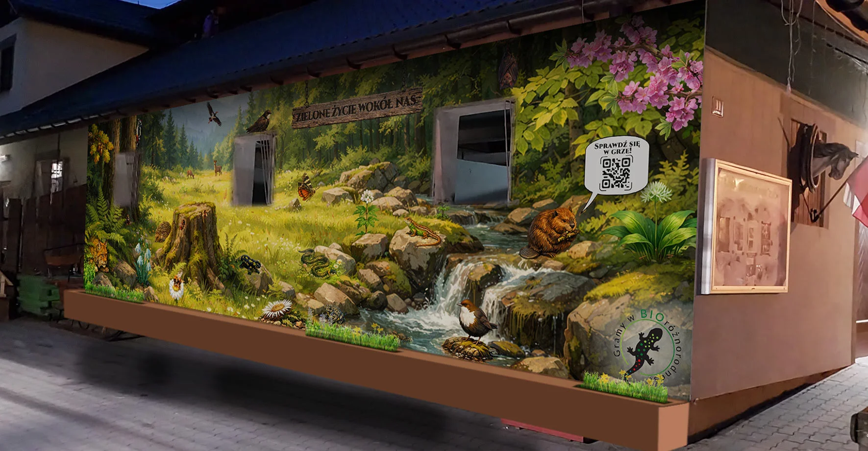 Pierwsza w Polsce gra muralowa i zielona oaza. Nowa atrakcja przy Mini Zoo w Żywcu!