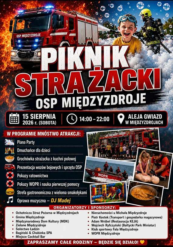 Piknik Strażacki w Międzyzdrojach – moc atrakcji dla całych rodzin