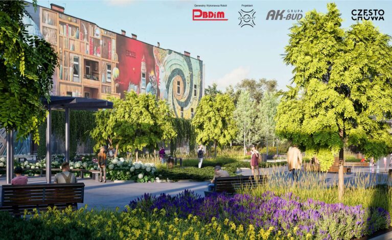 Plac Rady Europy przejdzie metamorfozę. Więcej zieleni, nowa fontanna i podświetlony mural