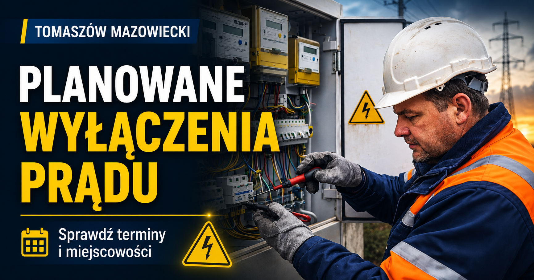 Planowane wyłączenia prądu w Tomaszowie i regionie. Sprawdź daty i miejscowości