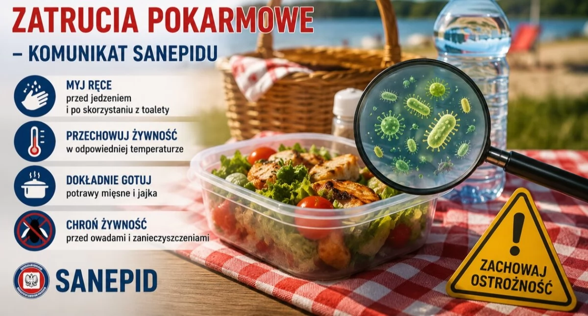 Podczas lata, uważaj na zatrucia pokarmowe - komunikat Sanepidu