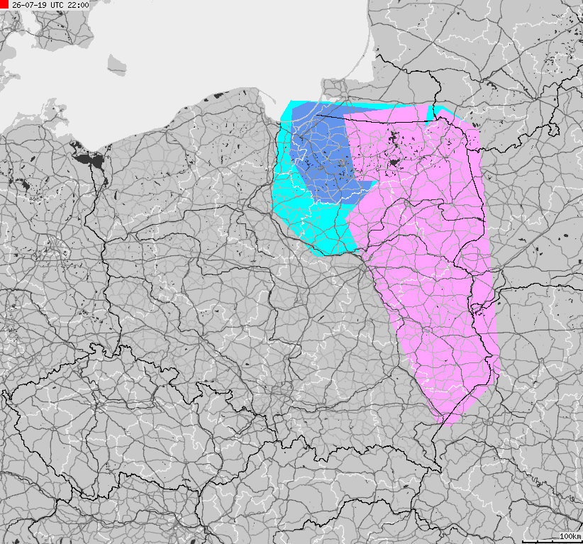 Mapa ostrzeżeń dla Polski