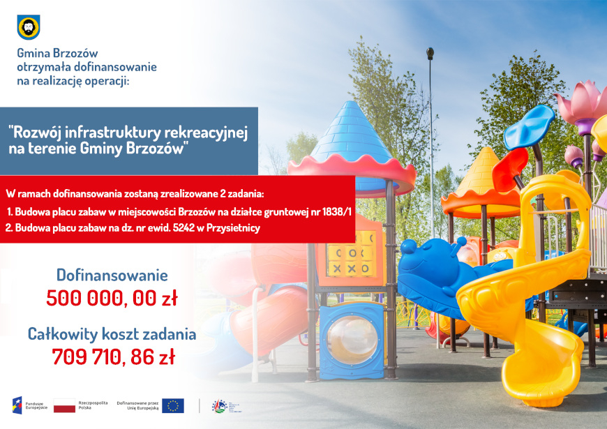 Pół miliona złotych dla Gminy Brzozów! Powstaną dwa nowe place zabaw!