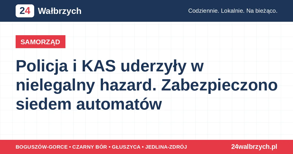 Policja i KAS uderzyły w nielegalny hazard. Zabezpieczono siedem automatów