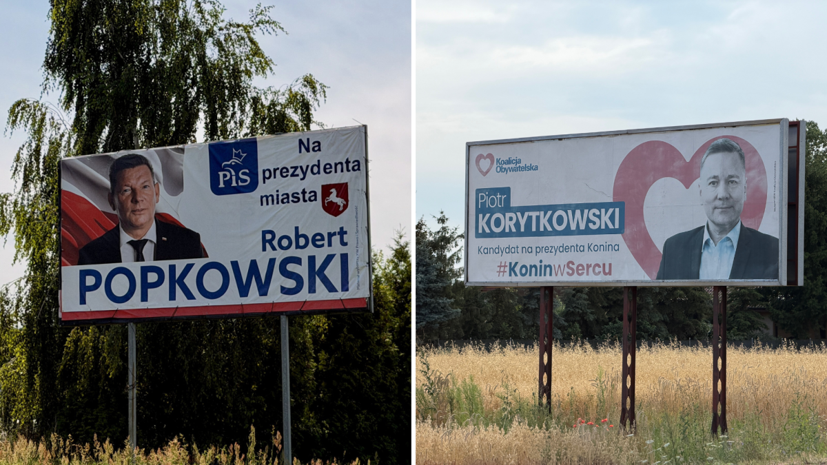 Polityczny bilbord przy drodze. Radny twierdzi, że to "sygnał od Boga"
