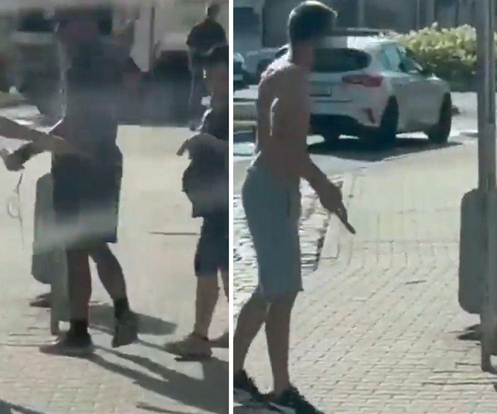 Półnagi mężczyzna z nożem gonił ludzi na ulicy. Dantejskie sceny we Wrocławiu