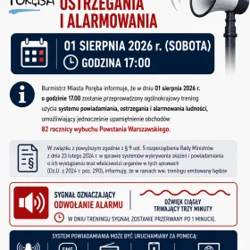 Poręba: Trening syren 1 sierpnia o godz. 17.00 z okazji rocznicy Powstania Warszawskiego