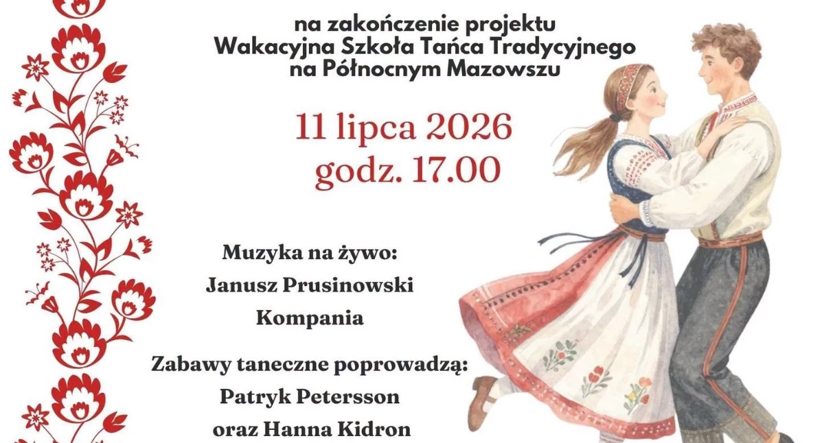 Potańcówka przy zabytkowym dworku w Chojnowie. Muzyka na żywo i tradycyjne tańce już 11 lipca