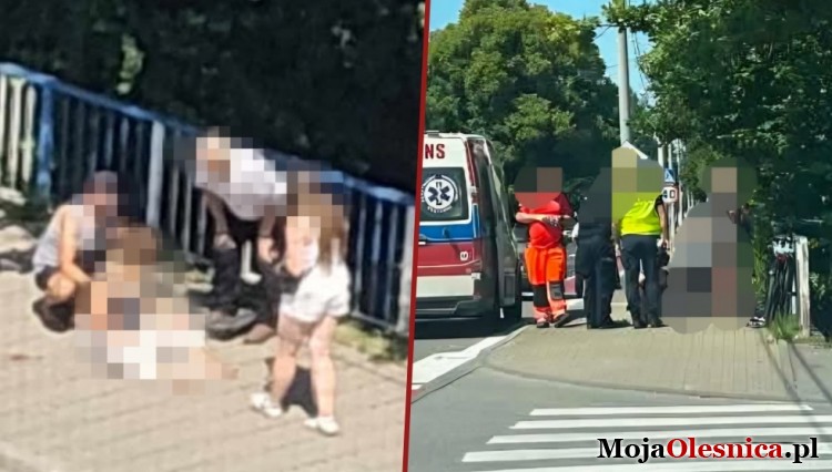 Potrącenie rowerzystki, pilnie wezwano służby. Wypadek na ulicy Wrocławskiej w Oleśnicy