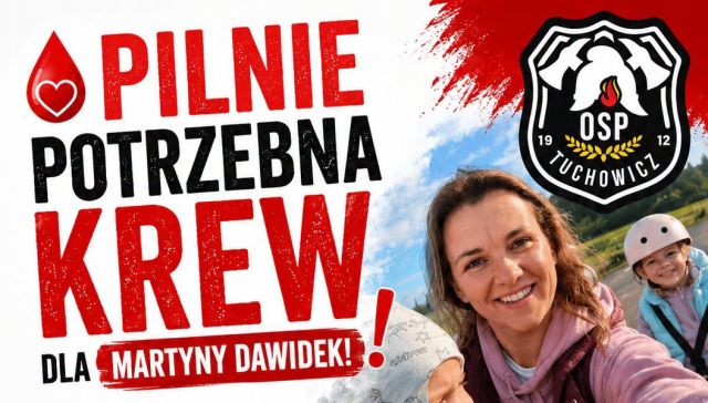 POTRZEBNA KREW DLA OFIARY WYPADKU W HUCIE