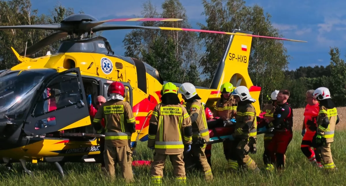 Poważny wypadek w Dzietrznikach pod Pątnowem. Lądowanie LPR