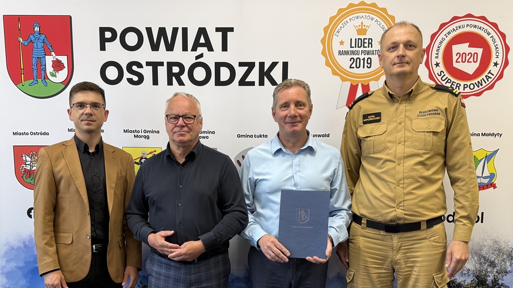 Powiat Ostródzki, Komenda Powiatowa Państwowej Straży Pożarnej i Gmina Morąg podpisały porozumienie