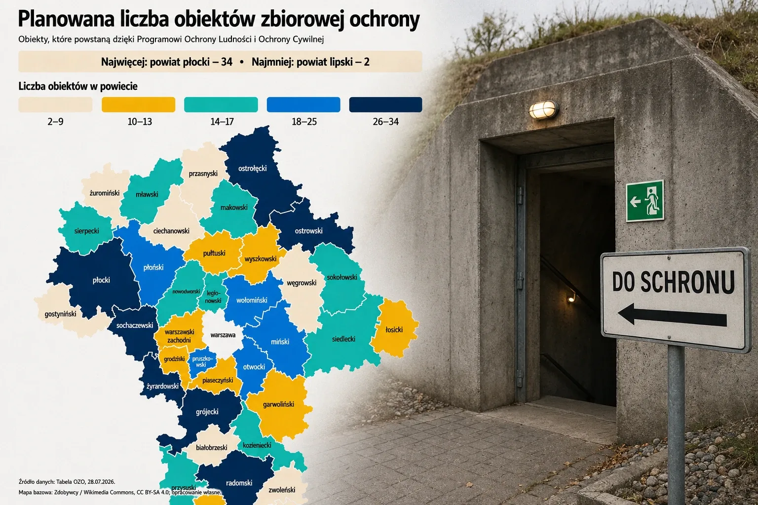 Powiat ostrołęcki z ponad 12,4 mln zł na obiekty ochrony. Powstanie 28 miejsc zbiorowej ochrony