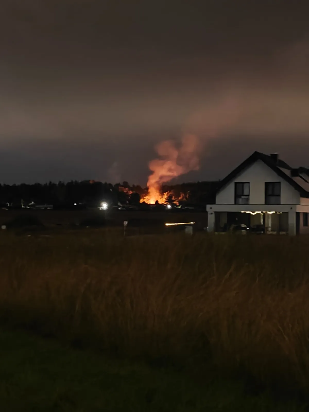 Pożar na ROD Przystań (między Osowa/Klukowem)