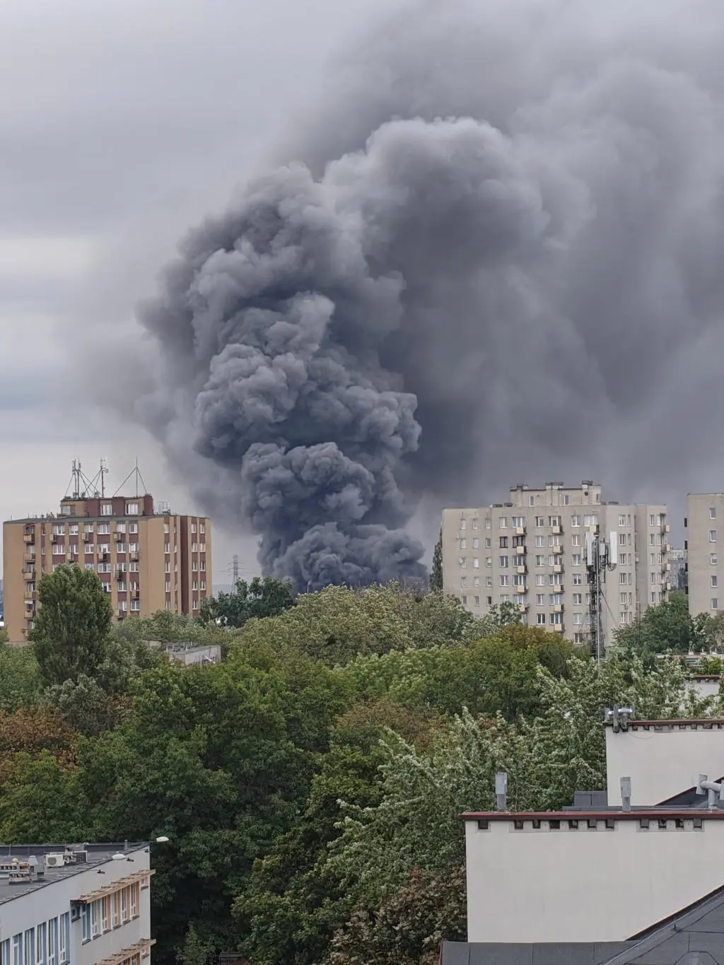 Pożar w Warszawie