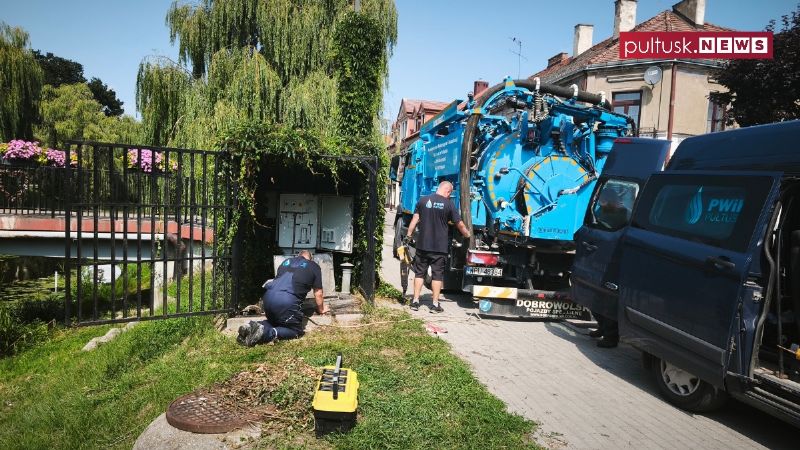 Prace przy przepompowni ścieków w Pułtusku