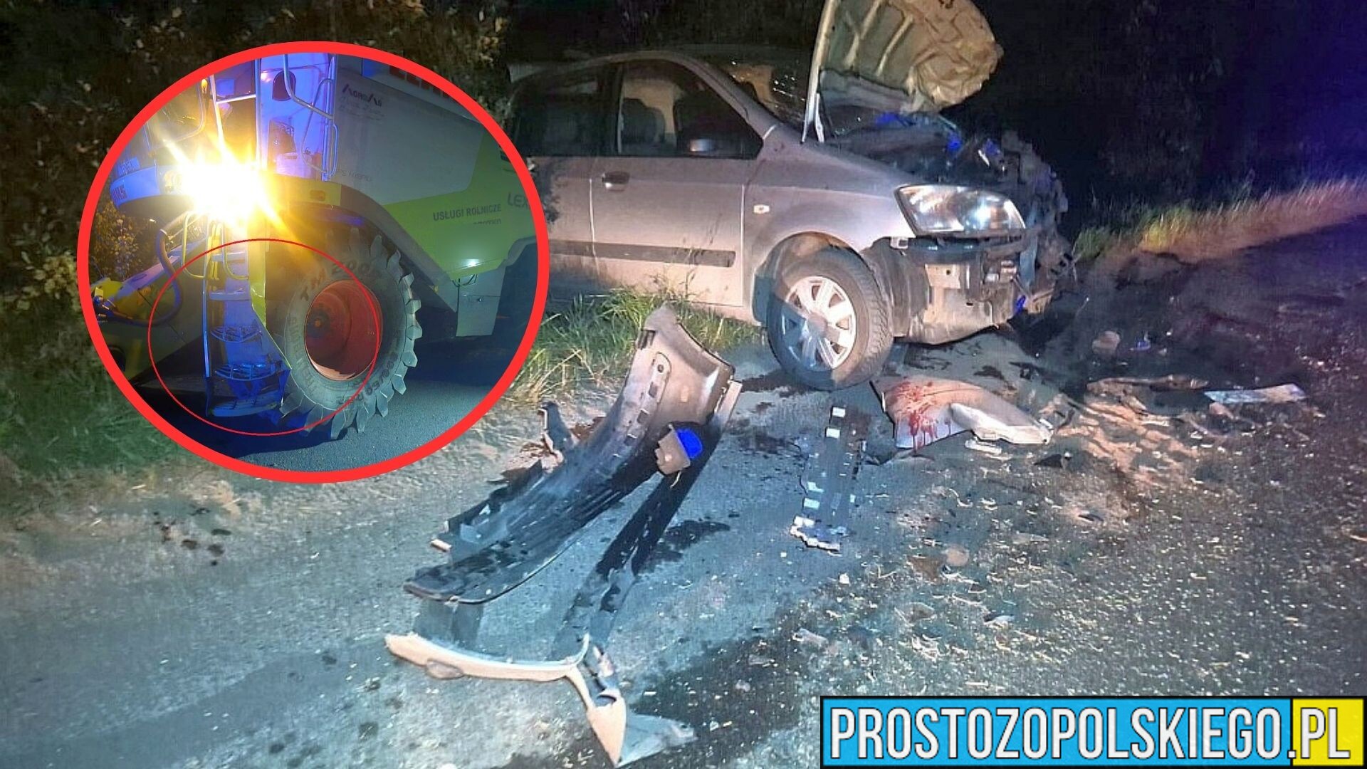 Prawie 2 promile i zderzenie z kombajnem. 29-latek odpowie przed sądem