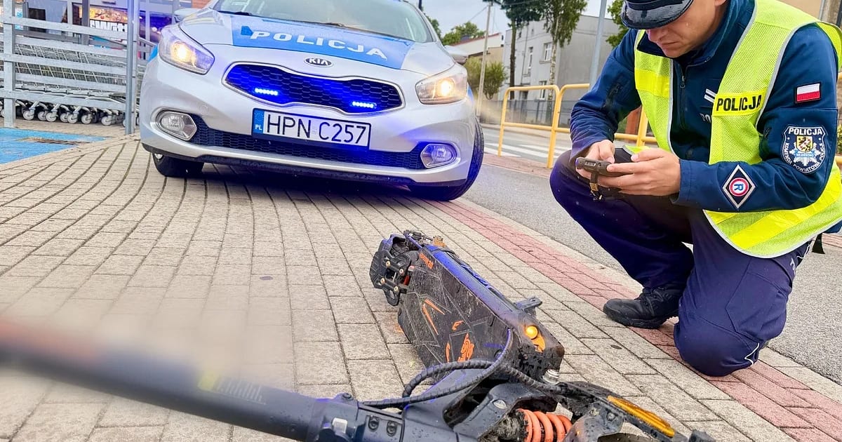 Prawie 3 promile na hulajnodze w Wejherowie. Akcja objęła 65 użytkowników