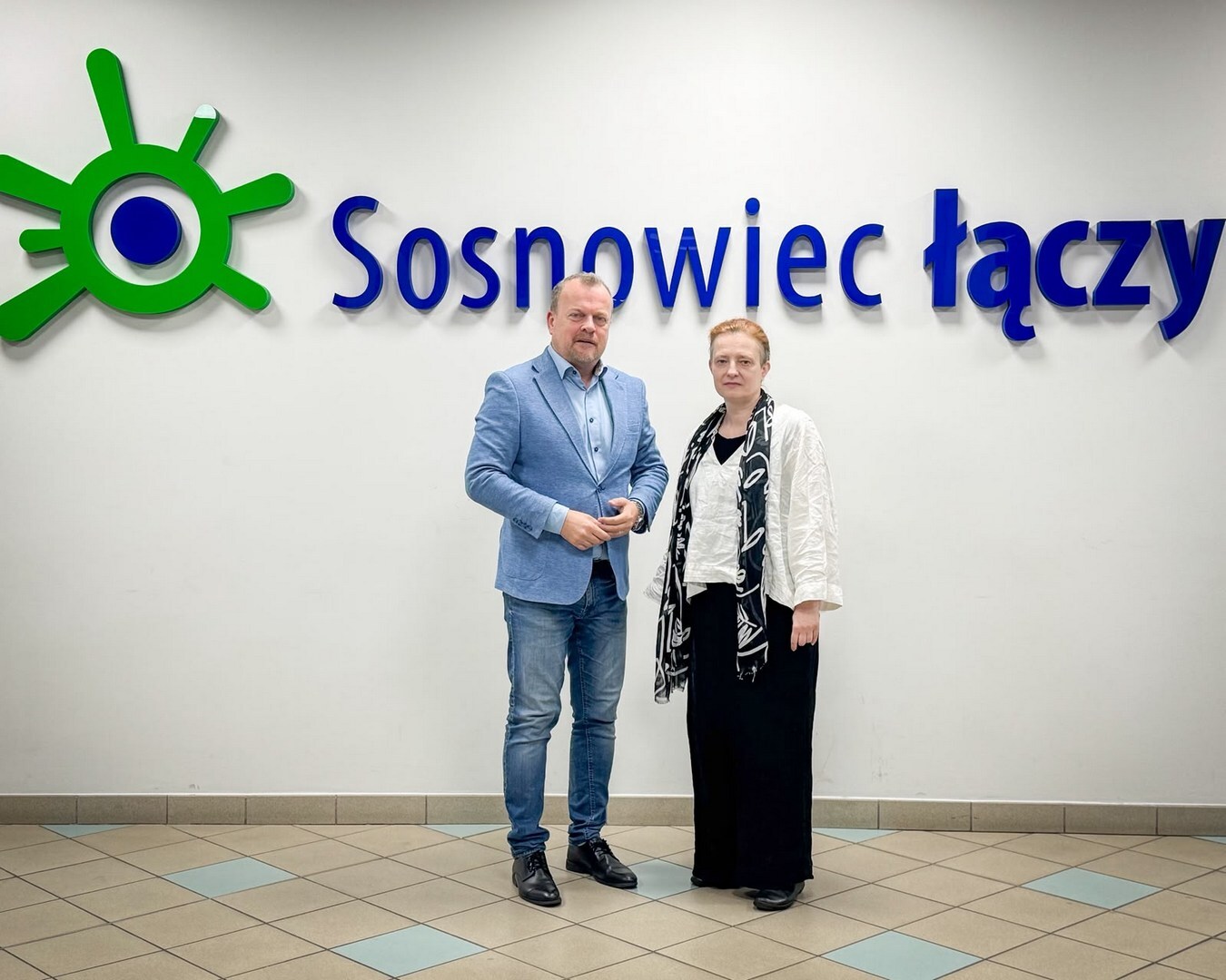 Prezydent Sosnowca Arkadiusz Chęciński i Justyna Łagowska-Klata, od 1 września 2026 roku pełniąca obowiązki dyrektorki naczelnej Teatru Zagłębia w Sosnowcu. 7 lipca 2026