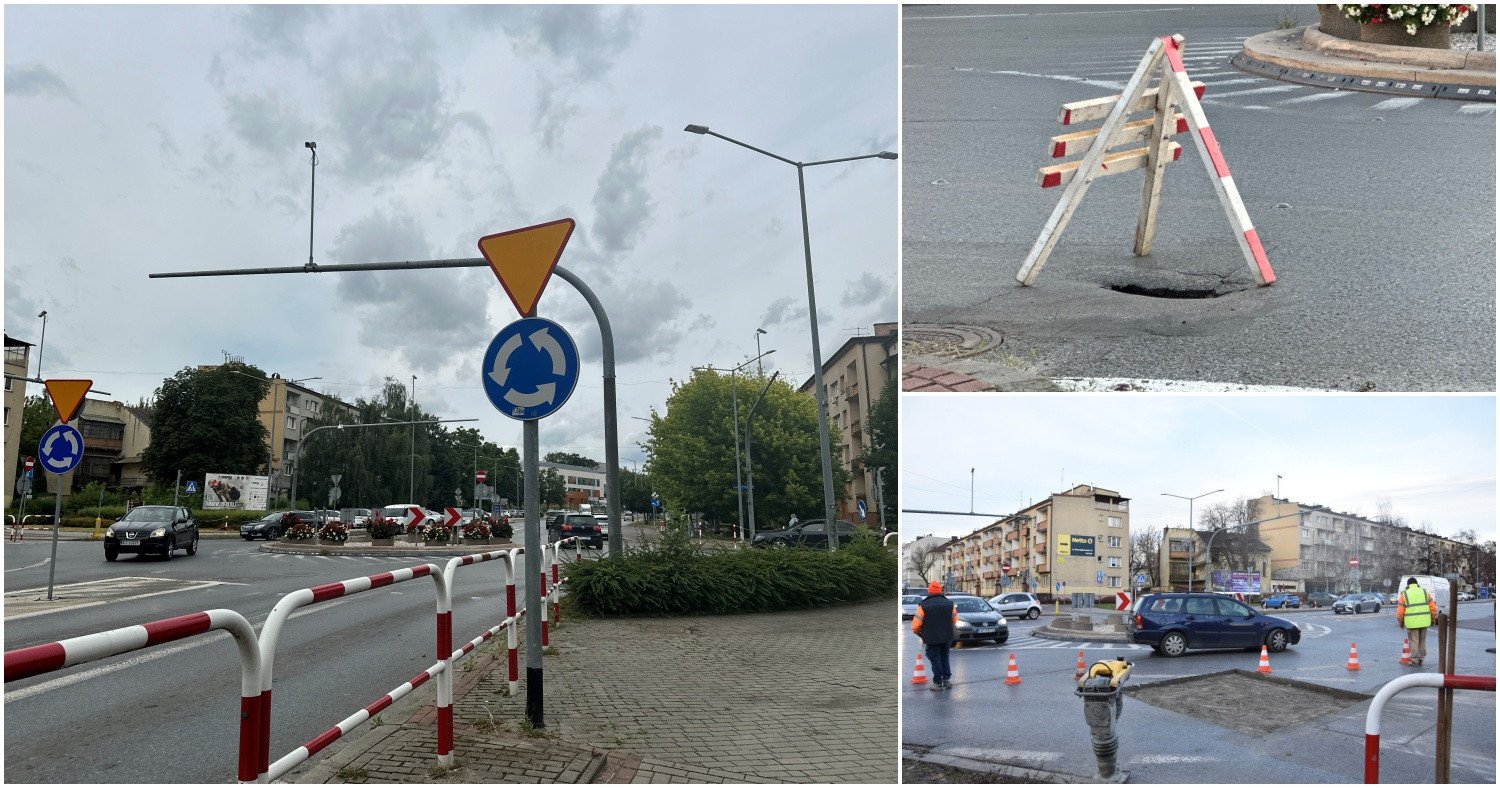 Problemy z rondem tymczasowym w Tarnowie. Śliskie, wąskie i awaryjne!
