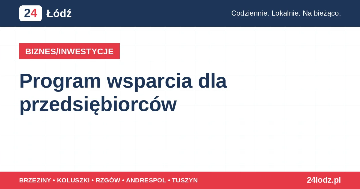 Program wsparcia dla przedsiębiorców