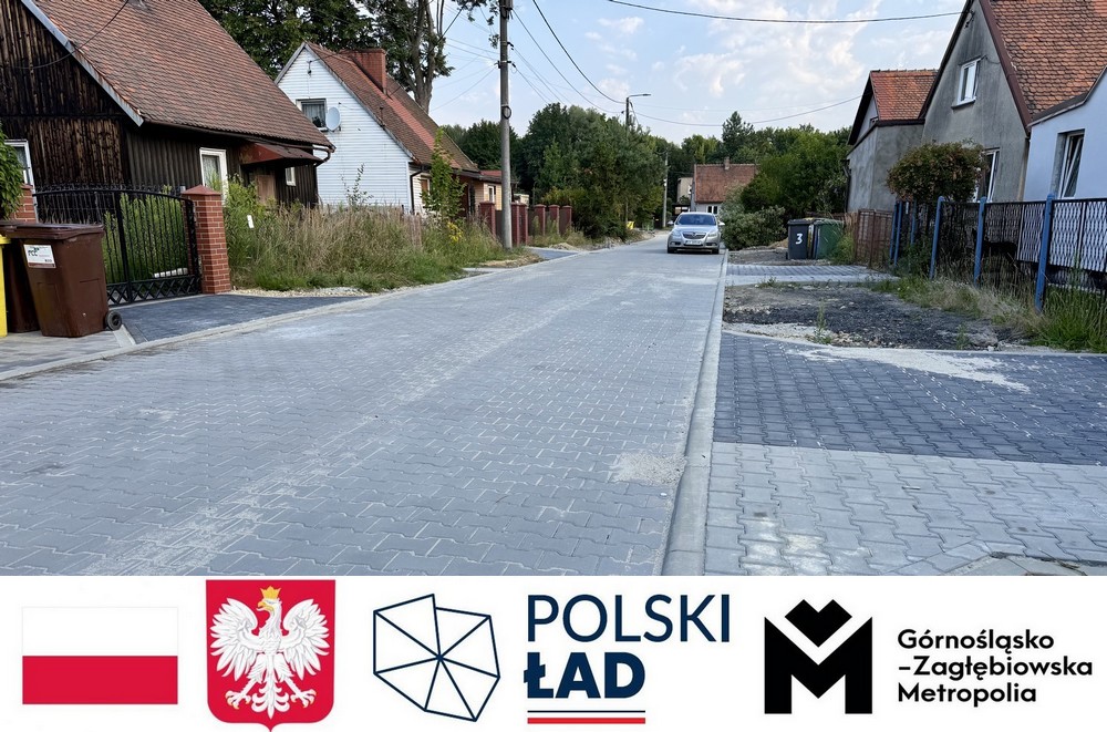 Na ulicy 8 Marca w Miechowicach roboty związane z budową oraz odwodnieniem drogi dobiegają już końca