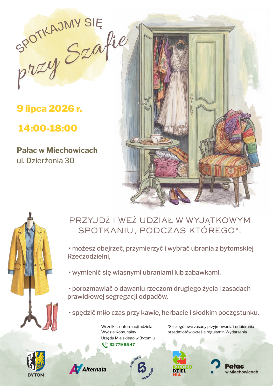 Plakat informacyjny dotyczący Spotkanie przy szafie