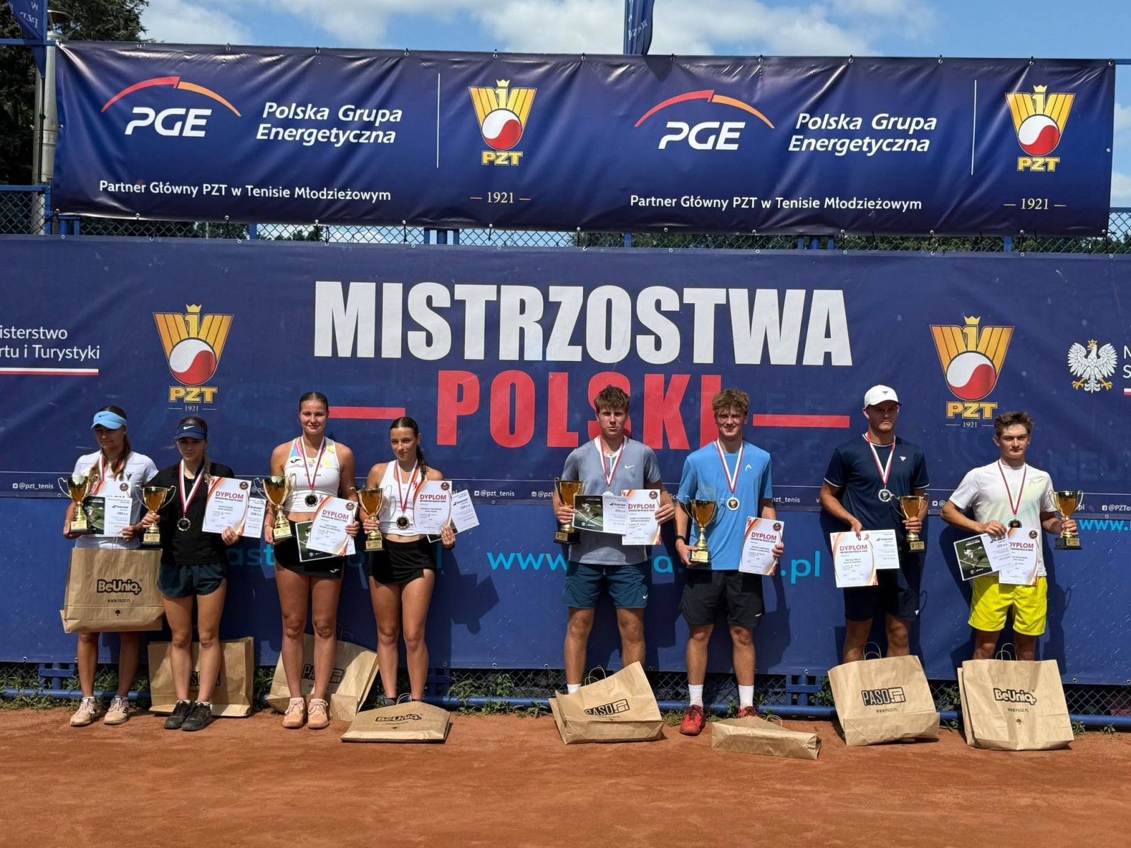 Tenisiści i tenisistki Górnika Bytom rewelacyjnie spisali się w mistrzostwach Polski, zdjęcie: Archiwum KS Górnik Bytom