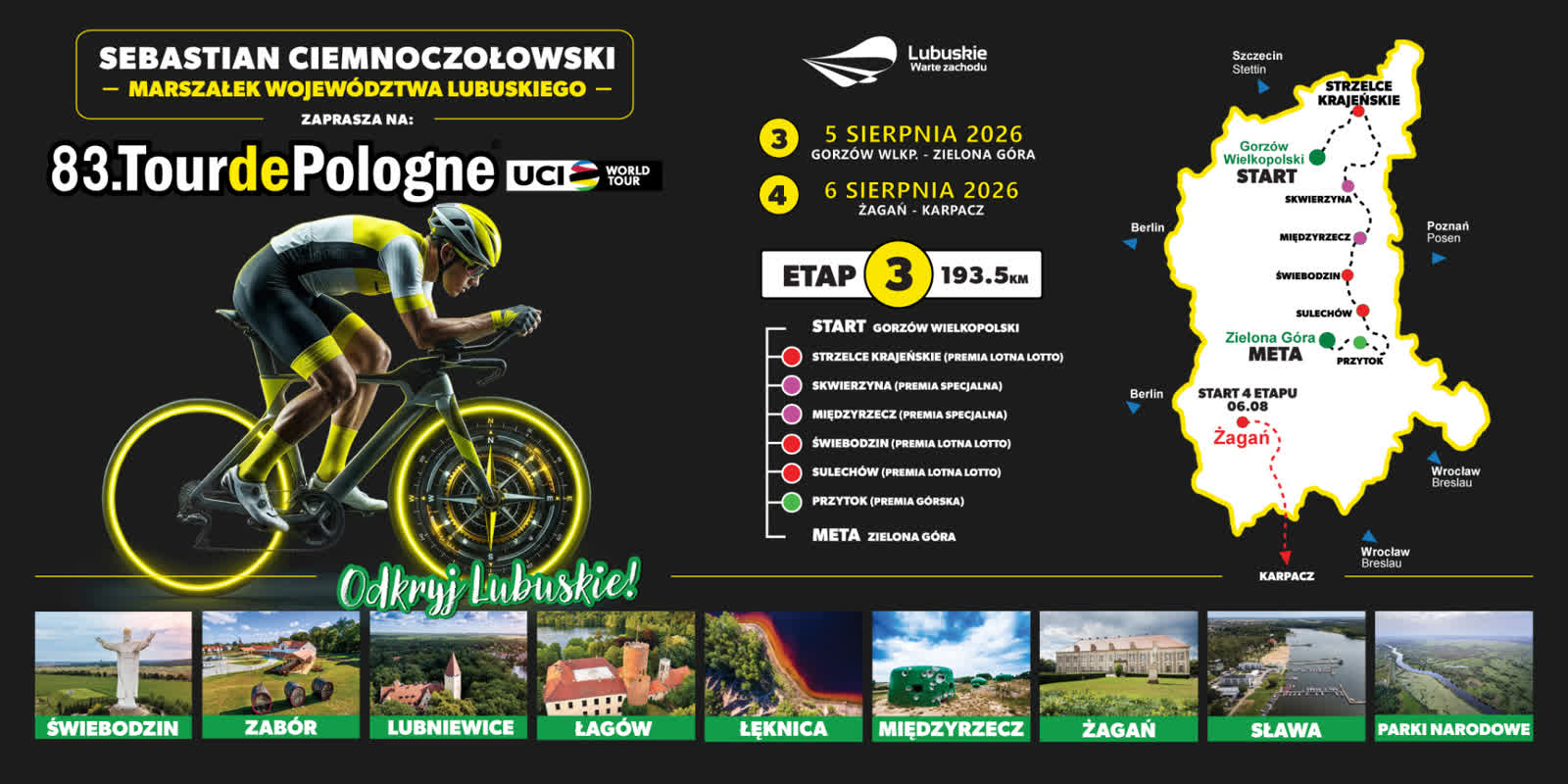 Przygotowania do lubuskiego etapu Tour de Pologne. Wiele atrakcji dla kibiców