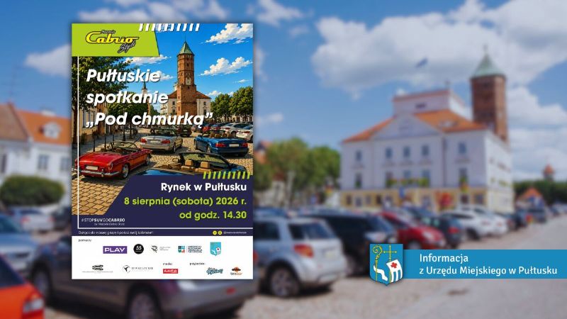 Pułtuskie spotkanie „Pod chmurką” – zapraszamy miłośników kabrioletów na Rynek