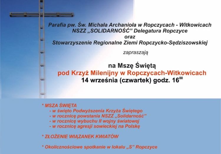 Read article: Msza pod Krzyżem Milenijnym w Ropczycach-Witkowicach