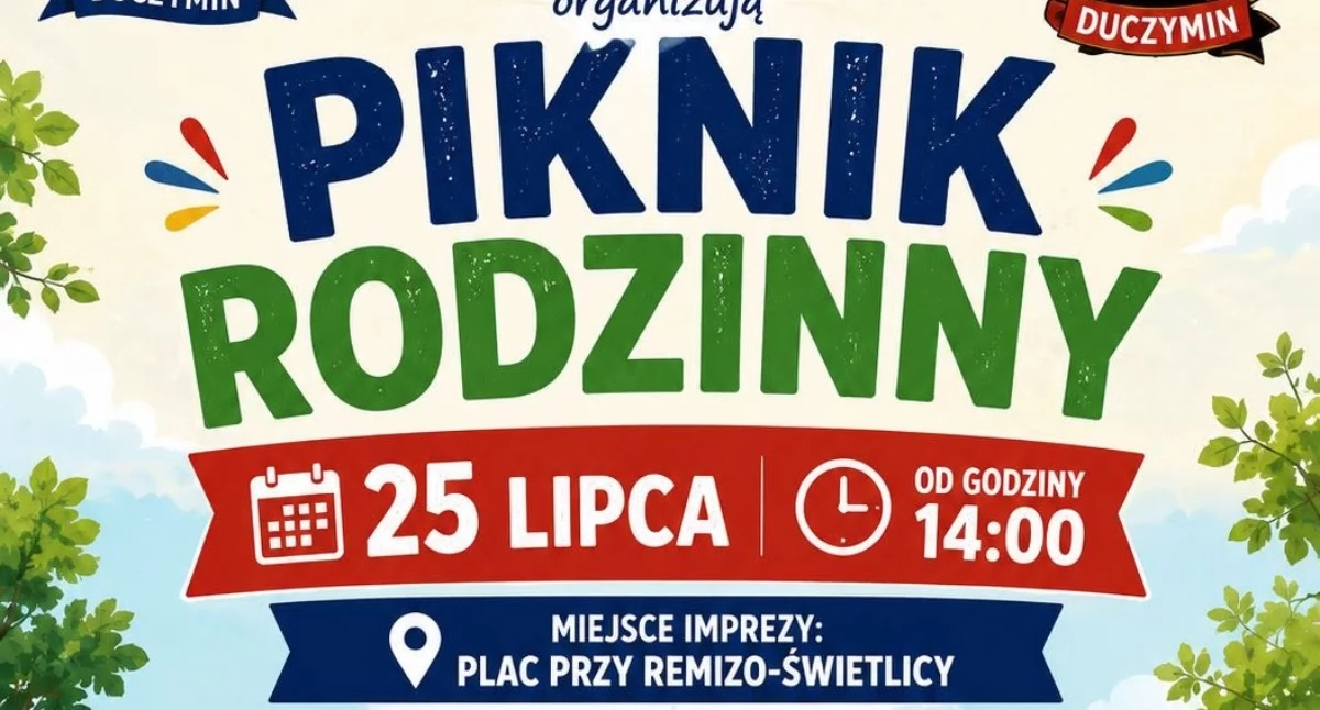 Rodzinny piknik w Duczyminie. Organizatorzy zapraszają na popołudnie pełne atrakcji