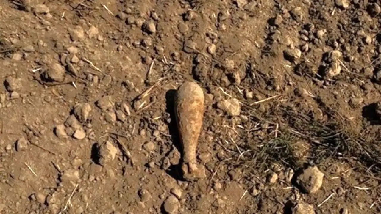Rolnik przerwał prace na polu. Z ziemi wystawał granat moździerzowy z czasów II wojny światowej
