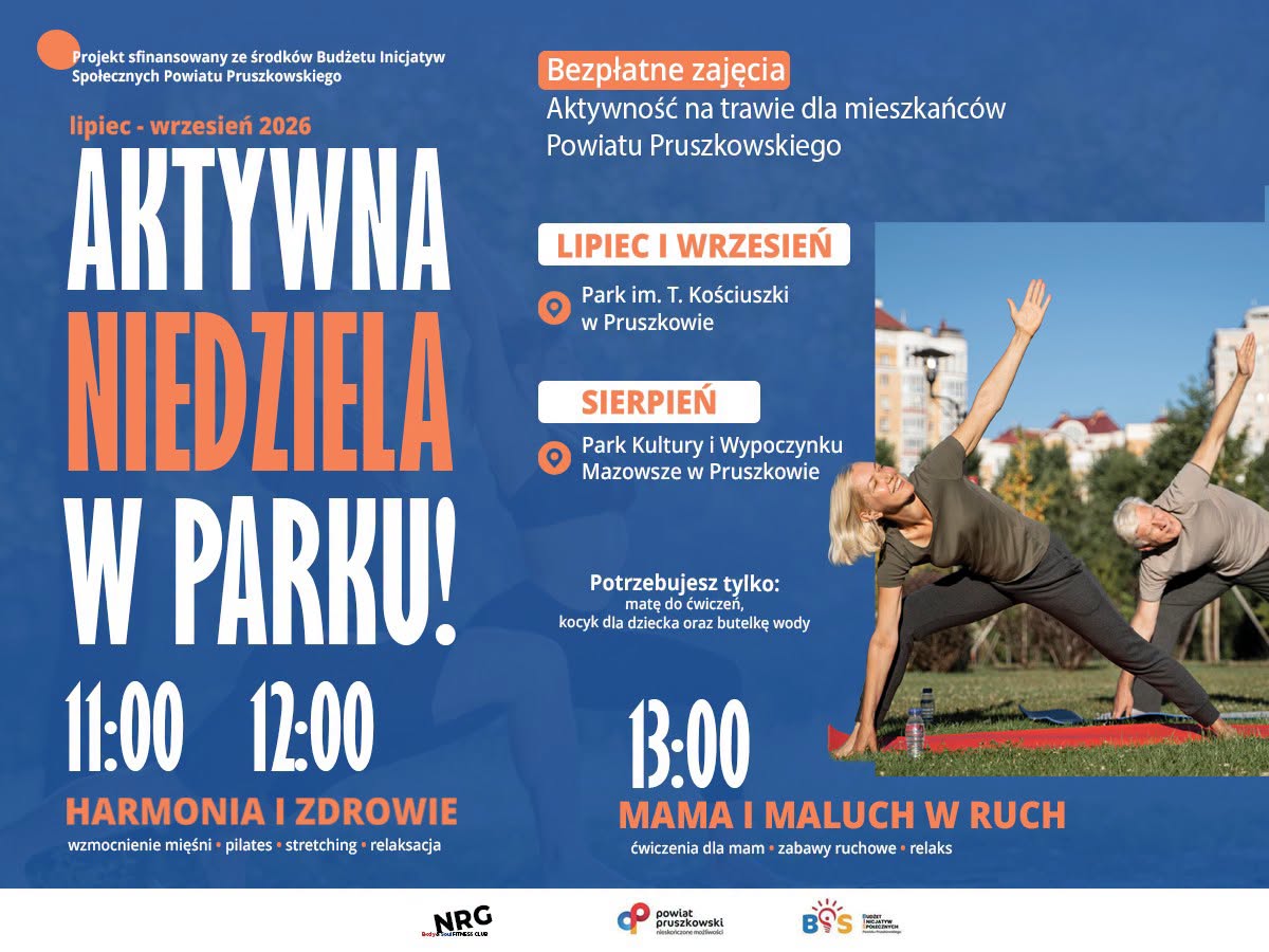 Ruszyła „Aktywna Niedziela w Parku”! Darmowe zajęcia ruchowe dla mieszkańców