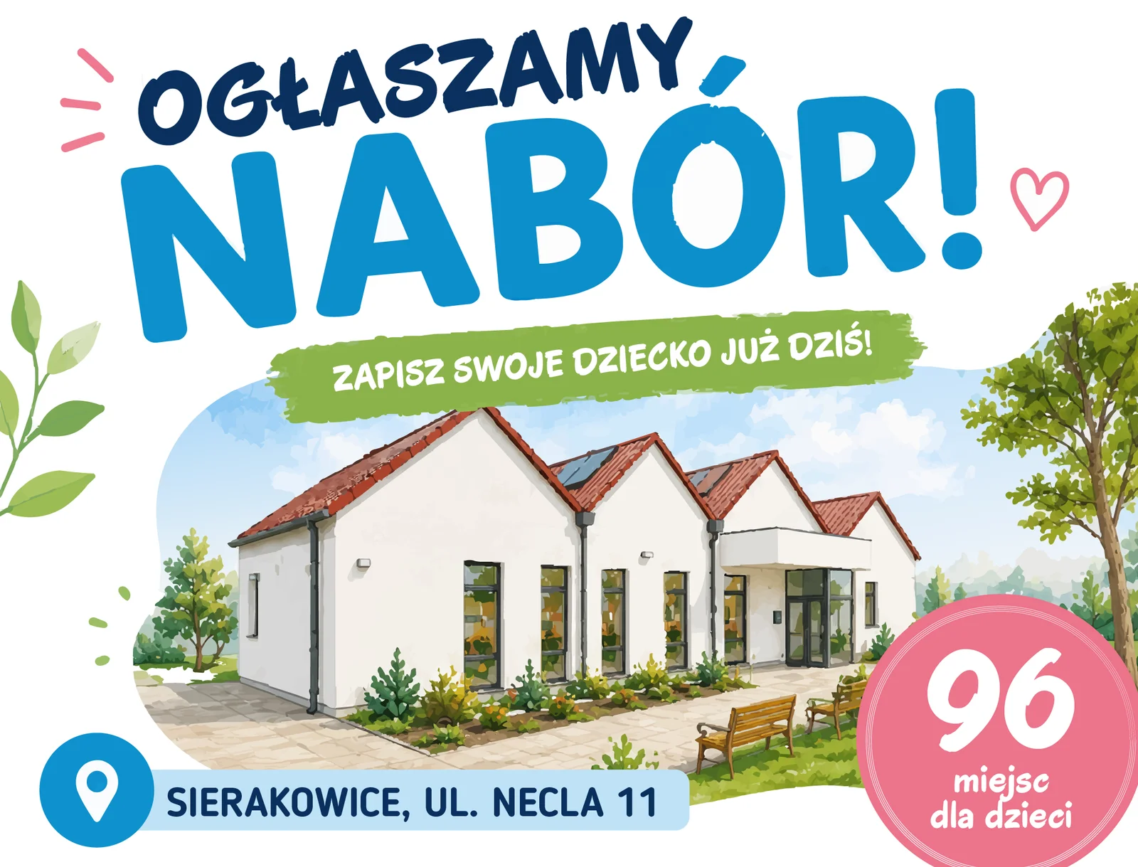 Ruszyła rekrutacja do Samorządowego Żłobka w Sierakowicach. Czeka 96 miejsc