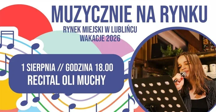 Rynek zabrzmi muzyką. Aleksandra Mucha wystąpi przed publicznością