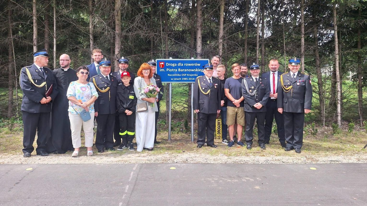 Ścieżka rowerowa w Krajence otrzymała imię Piotra Baranowskiego