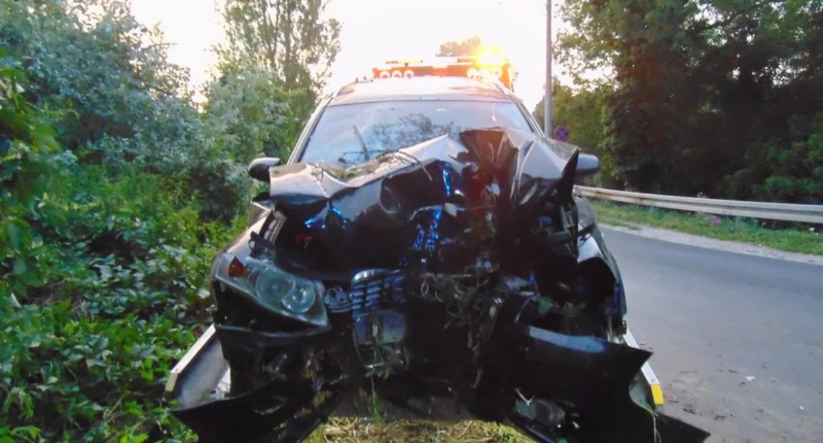 Siedmioro pijanych Ukraińców w Audi, kobie…