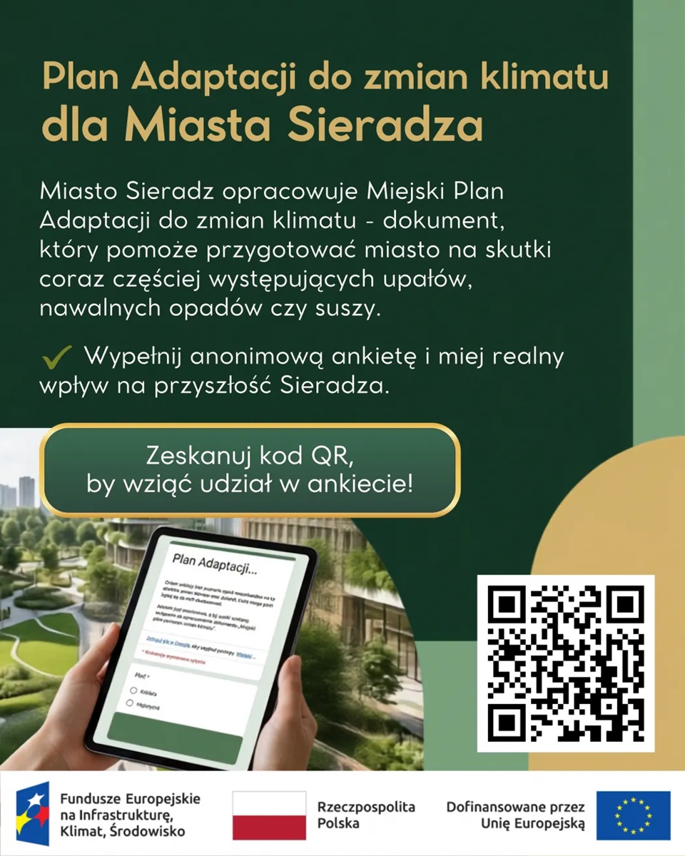 Sieradz pyta mieszkańców o zmiany klimatyczne