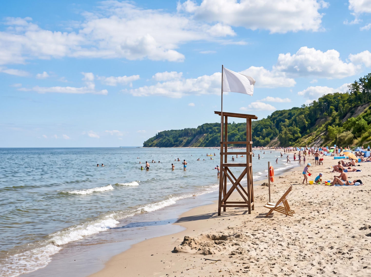 Sinice Jastrzębia Góra. Czy w Jastrzębiej Górze można się kąpać 03.08? Flaga, warunki pogodowe