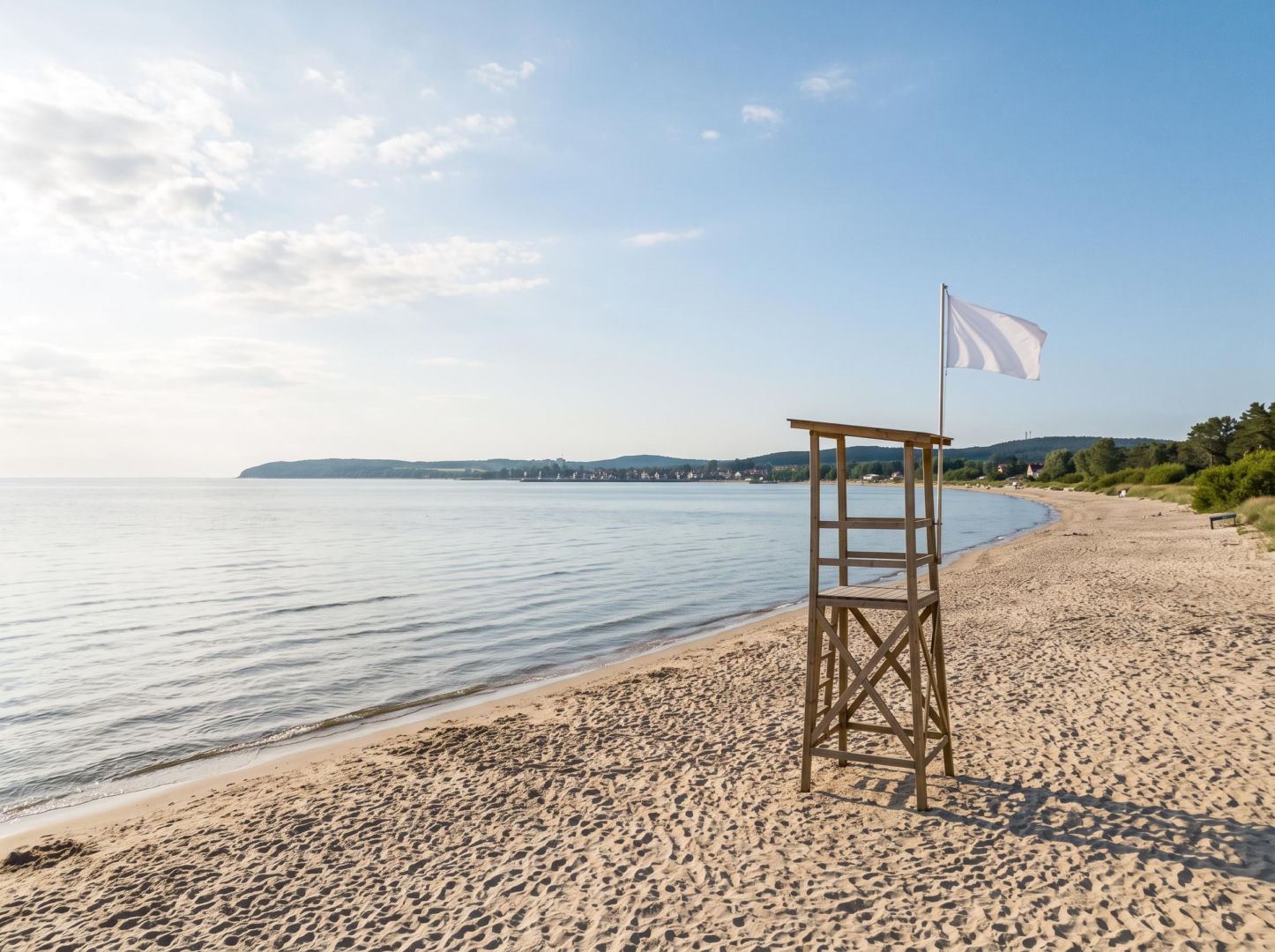 Sinice Mechelinki. Czy w Mechelinkach można się kąpać 03.08? Flaga, warunki pogodowe