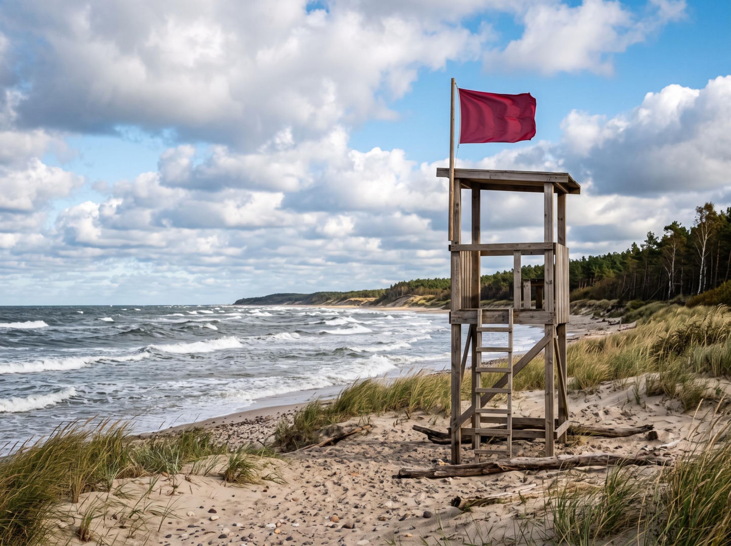 Sinice Mielno. Czy w Mielnie można się kąpać 10.07? Flaga, warunki pogodowe