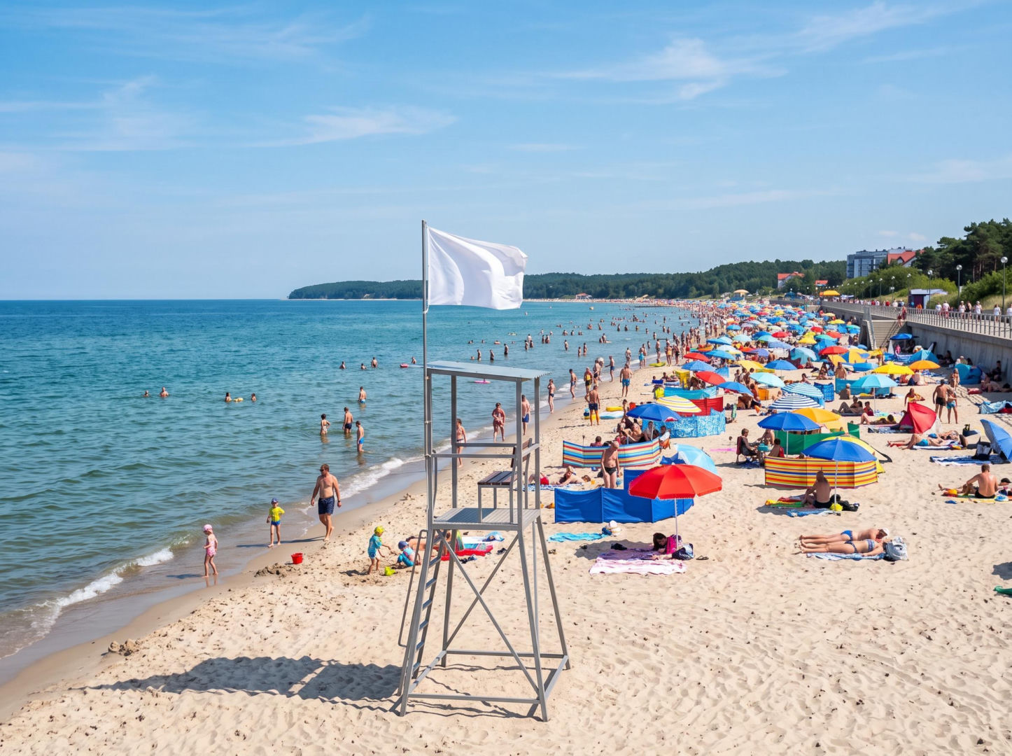 Sinice Ustronie Morskie. Czy w Ustroniu Morskim można się kąpać 30.07? Flaga, warunki pogodowe