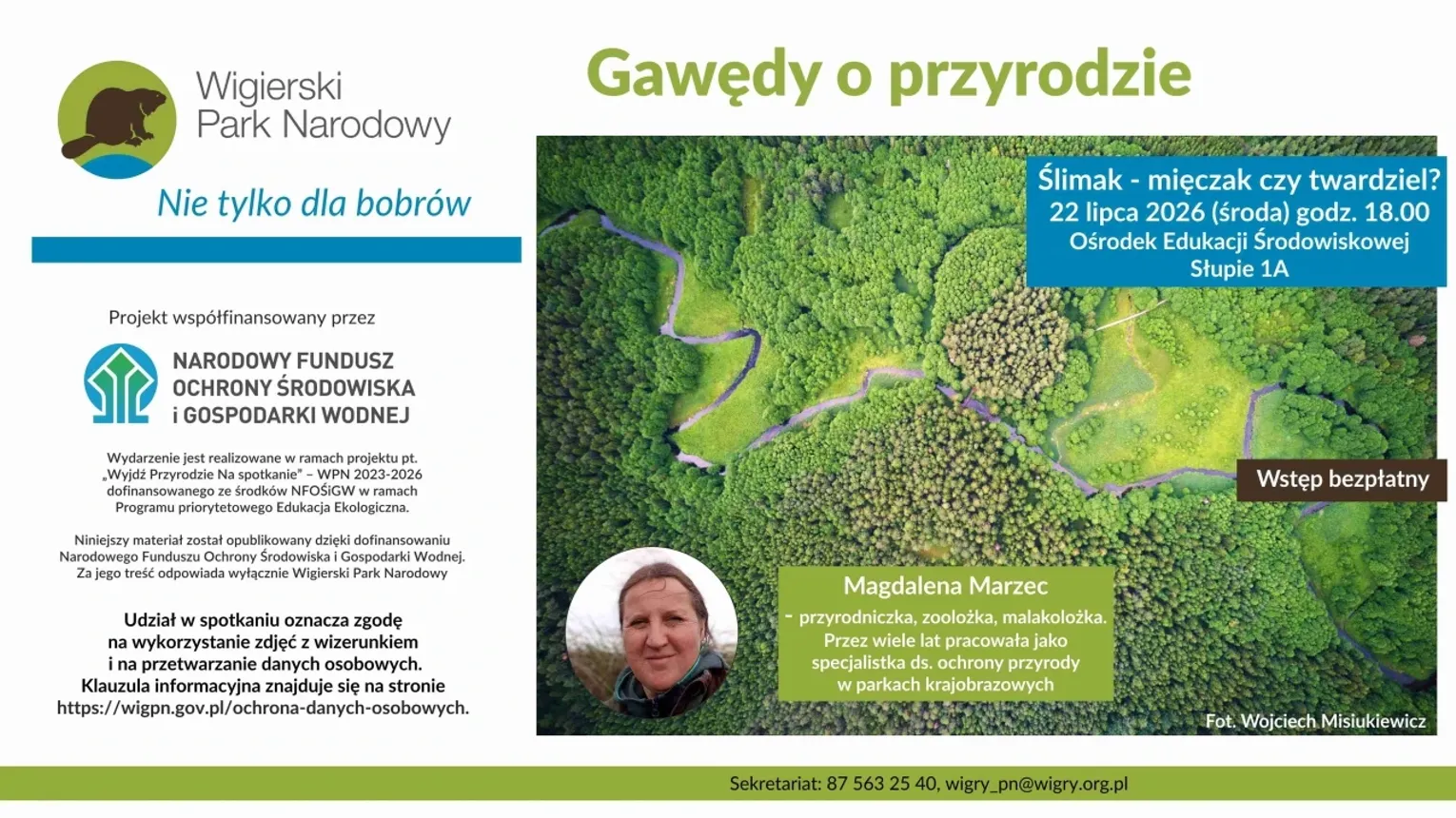 „Ślimak – mięczak czy twardziel?”. Wigierski Park Narodowy zaprasza na Gawędy o Przyrodzie